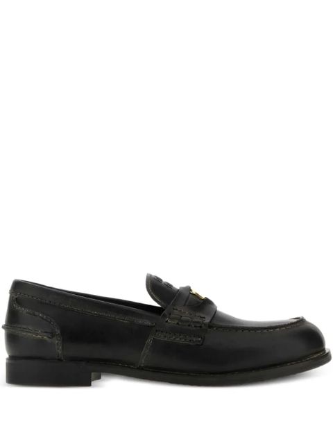 Miu Miu leather penny loafers - Black - zdjęcie produktu nr 1