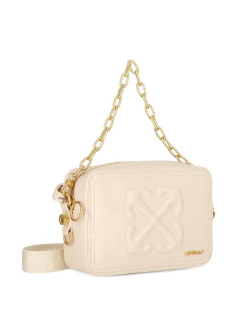 Off-White Arrows-motif chain-link clutch bag - Neutrals