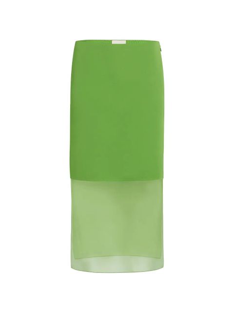 KHAITE layered skirt - Green - zdjęcie produktu nr 1