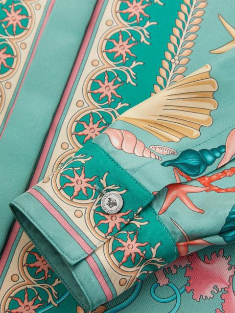 Versace Underwater Barocco button-up shirt - Green