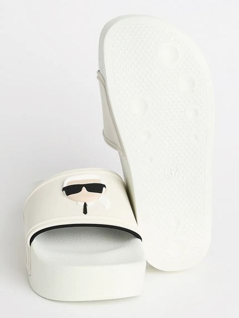 Karl Lagerfeld klapki KONDO MAXI damskie kolor biały na platformie KL80805A