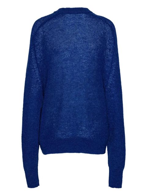 ROTATE BIRGER CHRISTENSEN logo-patch sweater - Blue