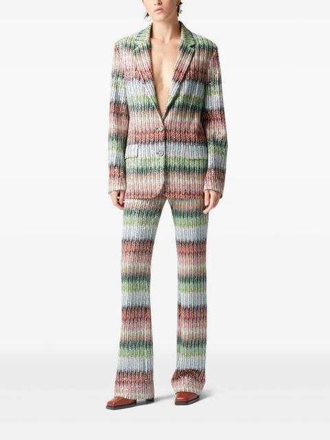 Missoni zigzag-woven blazer - Green