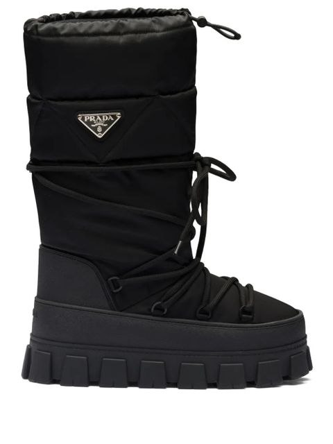 Prada recycled nylon moon boots - Black - zdjęcie produktu nr 1