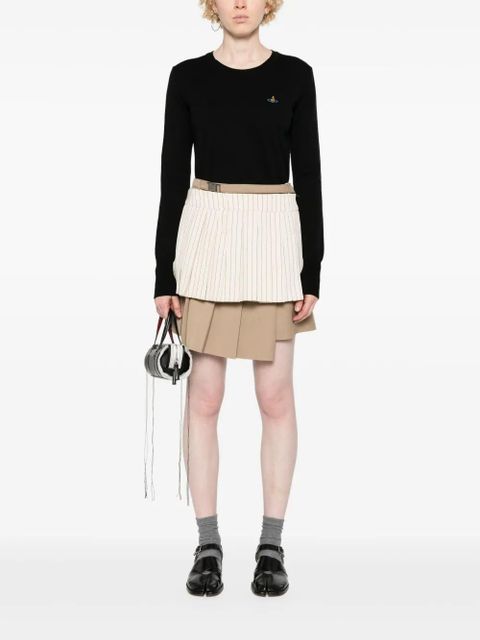 Vivienne Westwood Orb-embroidered crew-neck jumper - Black