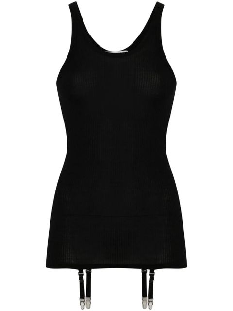 LEMAIRE suspenders-detail seamless tank top - Black - zdjęcie produktu nr 1