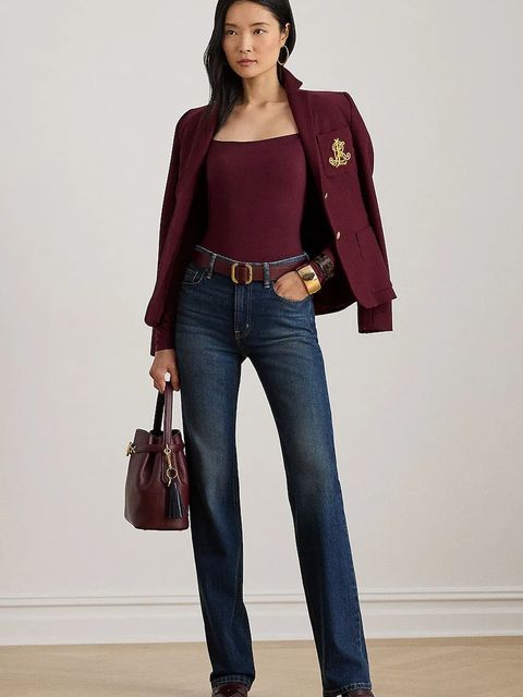 Lauren Ralph Lauren longsleeve kolor bordowy 200P03712 - zdjęcie produktu nr 2