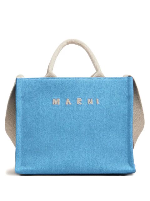 Marni small denim tote bag - Blue