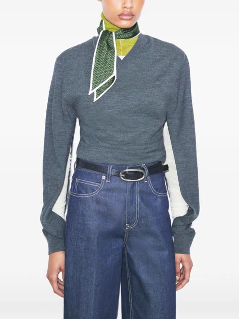 Tory Burch T Link patterned silk tie - Yellow