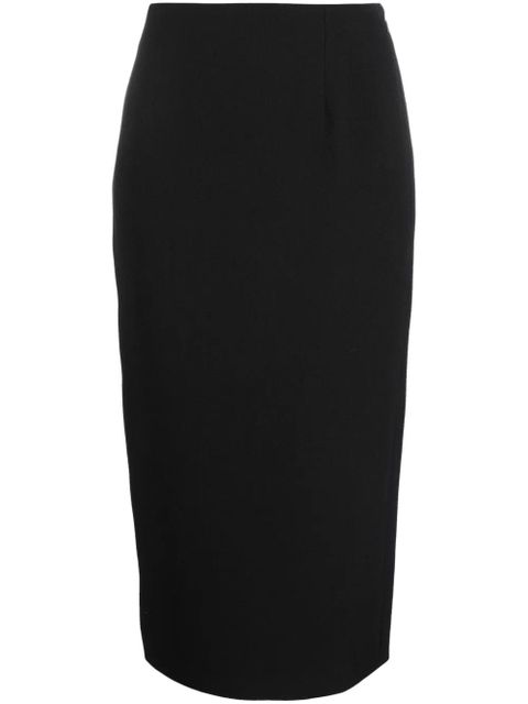 Alessandra Rich wool-bouclé pencil skirt - Black - zdjęcie produktu nr 1
