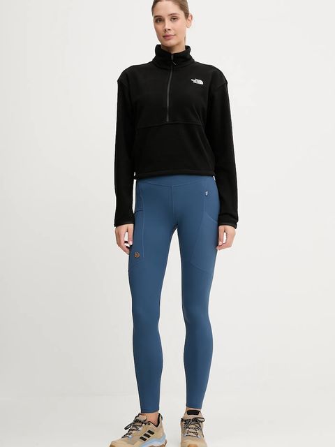 Fjallraven legginsy sportowe Abisko damskie kolor niebieski gładkie F84773-534