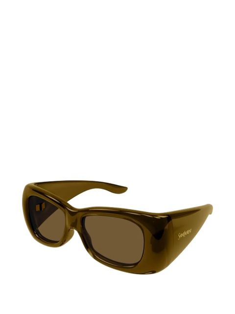 Saint Laurent Eyewear rectangle-frame sunglasses - Brown - zdjęcie produktu nr 2