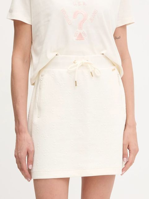 Guess spódnica PEONY kolor beżowy mini prosta V5YD03 KBSL2 - zdjęcie produktu nr 1