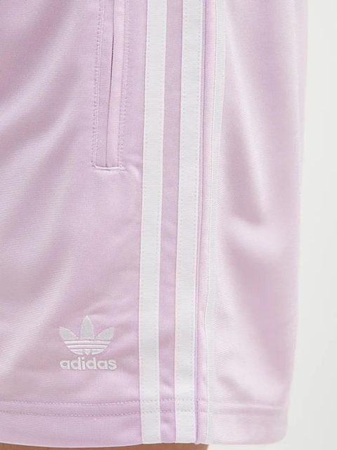 adidas Originals szorty Firebird damskie kolor różowy wzorzyste high waist JD0821