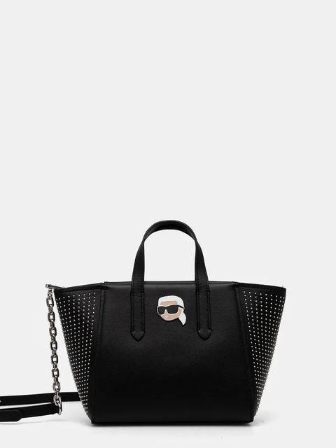 Karl Lagerfeld torebka skórzana kolor czarny 246W3030 - zdjęcie produktu nr 1