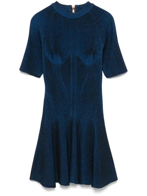 Balmain ribbed-knit dress - Blue - zdjęcie produktu nr 1