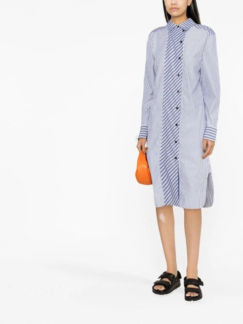 GANNI striped shirt dress - Blue