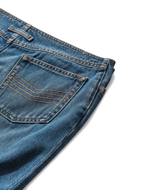 Jean Paul Gaultier two-zip detail denim mini skirt - Blue