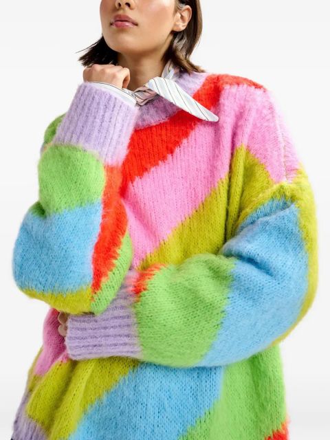 Essentiel Antwerp striped knitted sweater - Green