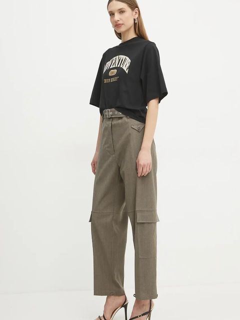 Pinko t-shirt bawełniany damski kolor czarny 104604 A2CS - zdjęcie produktu nr 2