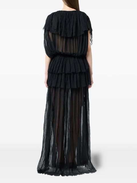 Blumarine ruffled lace dress - Black