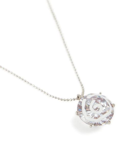 MM6 Maison Margiela swirl-pendant necklace - Silver - zdjęcie produktu nr 2