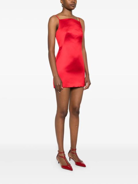 Givenchy square-neck satin mini dress - Red