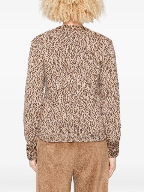 Moncler speckled crew-neck jumper - Brown