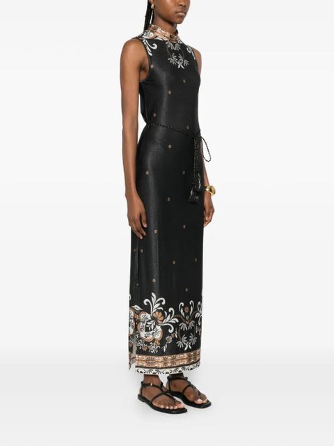 TWINSET floral print beaded dress - Black