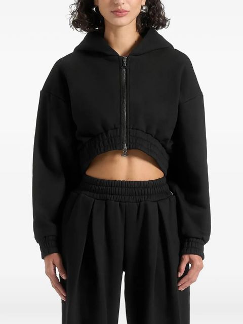 Manière De Voir Josiane zip cinched hoodie - Black
