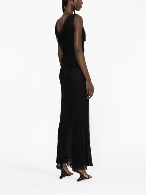 Christopher Esber draped silk dress - Black
