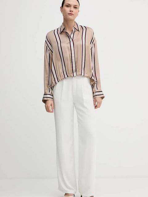 Marc Aurel koszula damska kolor beżowy relaxed z kołnierzykiem klasycznym 6203-1001-93488 - zdjęcie produktu nr 2