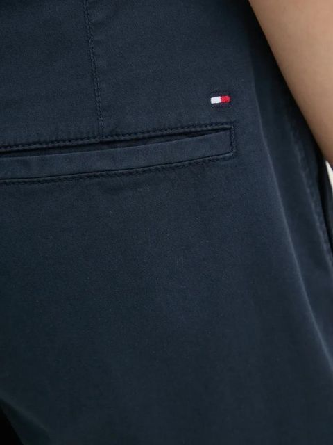 Tommy Hilfiger szorty damskie kolor granatowy gładkie high waist WW0WW42457 - zdjęcie produktu nr 2