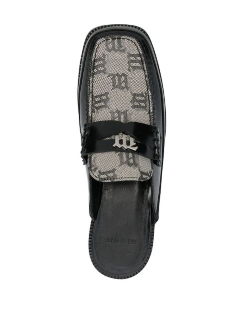 MISBHV monogram-print mules - Neutrals