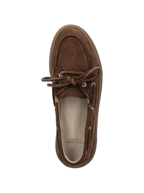 Copenhagen CPH178 lace-up platform boat shoes - Brown