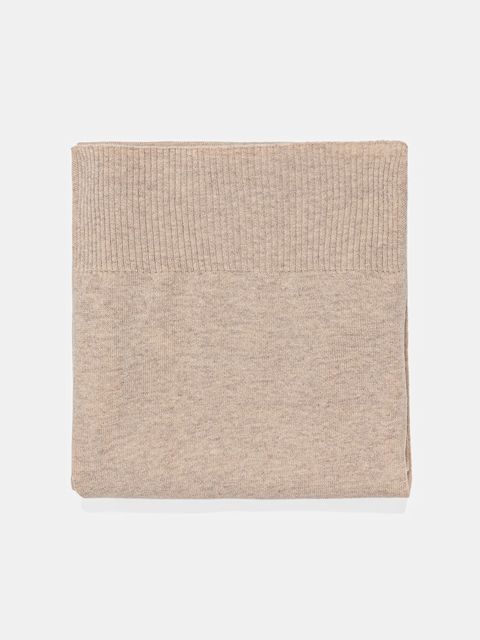 United Colors of Benetton szalik wełniany kolor beżowy gładki 1002DU01E - zdjęcie produktu nr 2