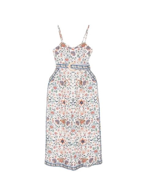 FARM Rio floral belted jumpsuit - Neutrals - zdjęcie produktu nr 1