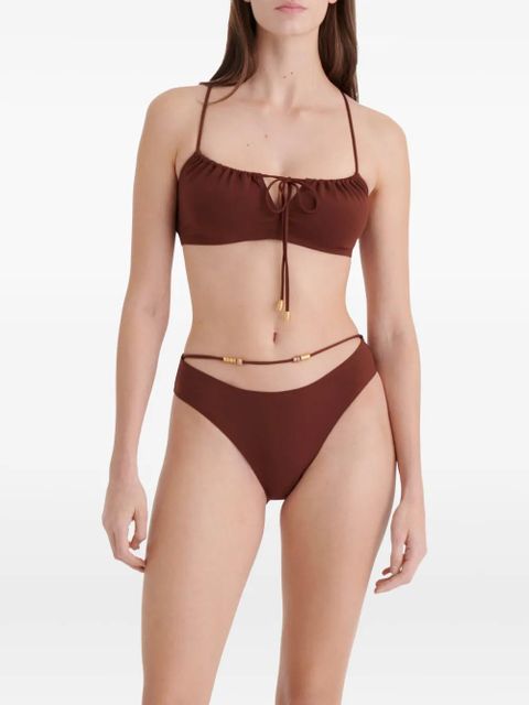 ERES Abysses cropped bikini top - Brown