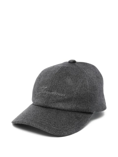 Jacquemus logo-embroidery baseball cap - Grey - zdjęcie produktu nr 1
