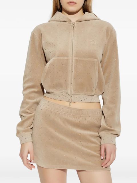 Alexander Wang embellished hoodie - Neutrals