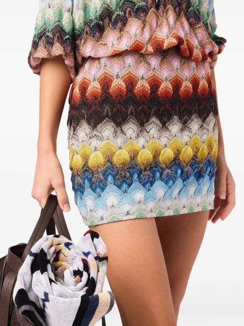 Missoni patterned mini skirt - Blue