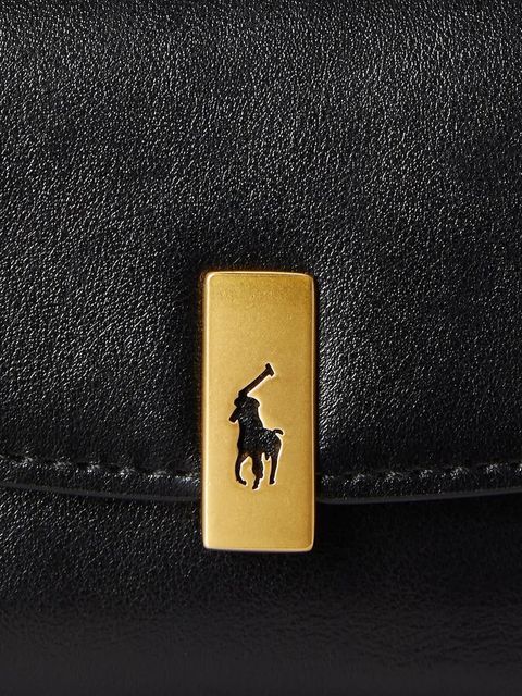 Polo Ralph Lauren portfel skórzany damski kolor czarny 427P04992
