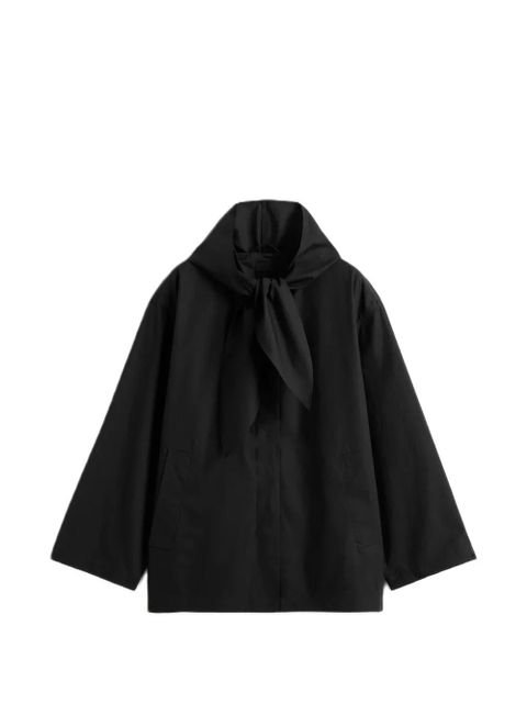 TOTEME scarf-detail jacket - Black - zdjęcie produktu nr 1