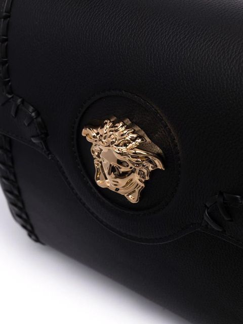 Versace Medusa-head plaque tote bag - Black