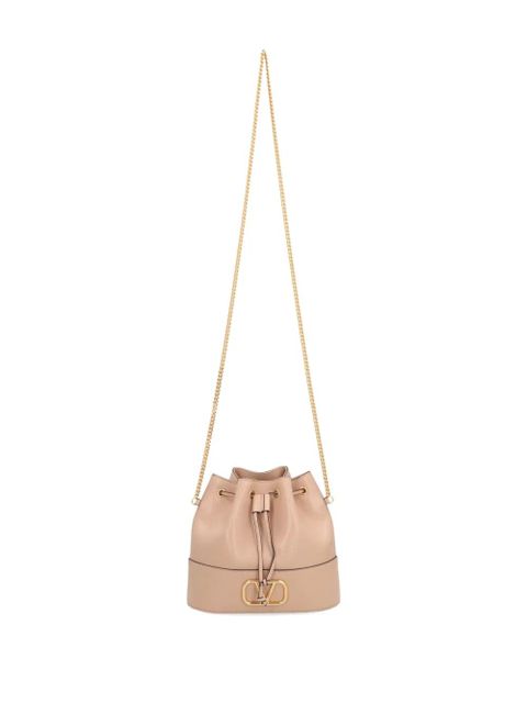 Valentino Garavani mini VLogo Signature leather bucket bag - Pink - zdjęcie produktu nr 2