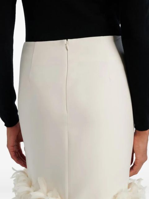 TOTEME appliqué midi skirt - Neutrals
