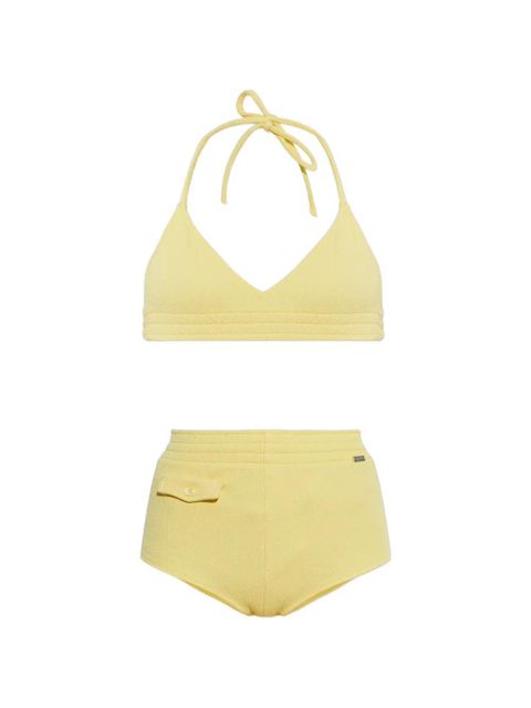MM6 Maison Margiela textured halterneck bikini - Yellow - zdjęcie produktu nr 1