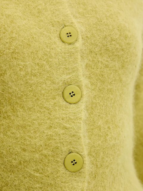 Sandro Ferrone kardigan z dodatkiem alpaki damski kolor zielony S9YBFNESPOLO