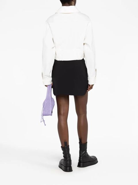 Balmain cropped denim jacket - White