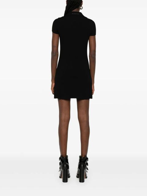 Balenciaga ribbed mini dress - Black